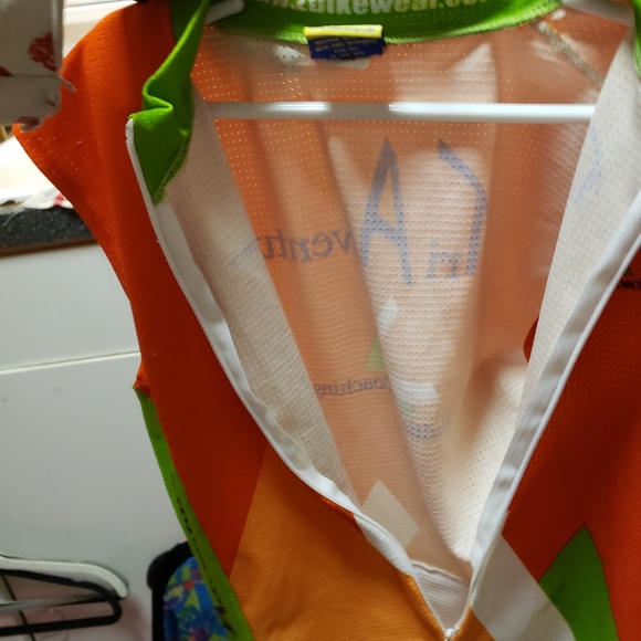 RARE VINTAGE Z-BIKEWEAR SLEEVLESS ZIP UP MESH BIKER TOP W/ZIP POCKET/S/EGPLC - Picture 7 of 9